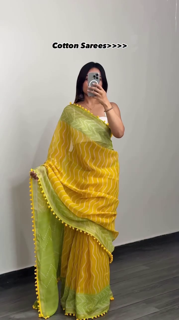 Soft Cotton Sarees Combo Featuring Handcrafted Prints,