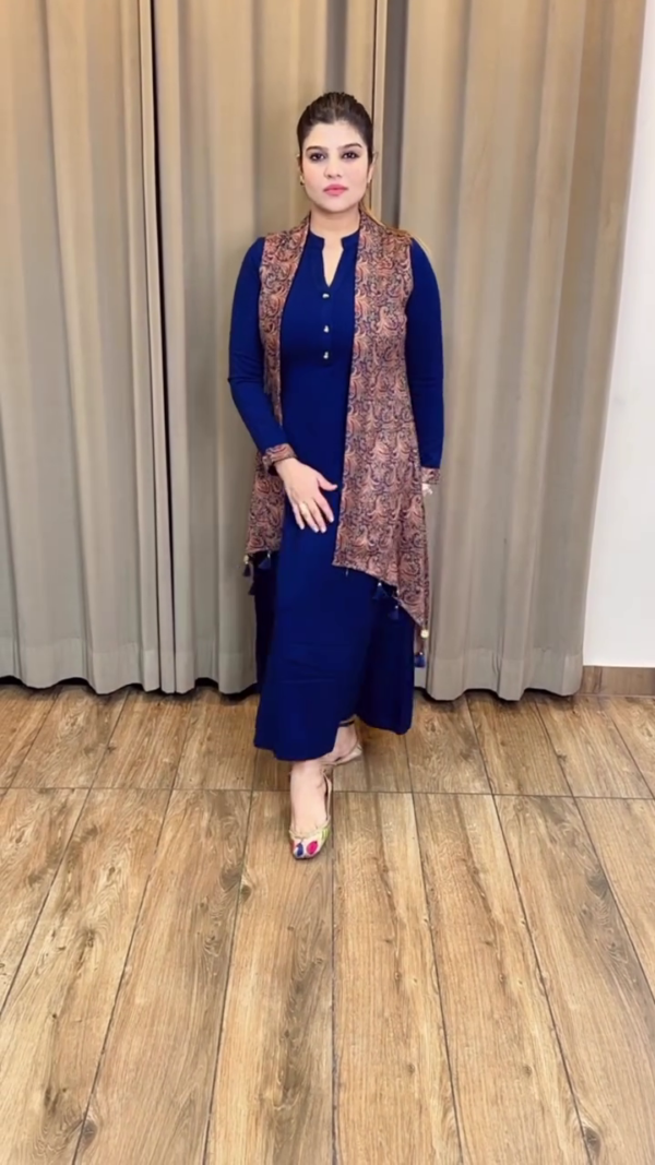 Royal Blue Anarkali Kurta Set